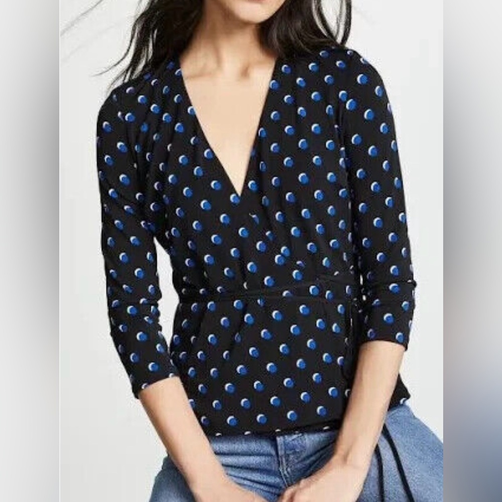 Women's Bailey 44 Wrapture Dot Wrap Top 3/4 - size XS